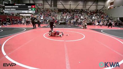 61 lbs Quarterfinal - Madden Moore, Keystone Kids Wrestling Club vs Elijah Kroll, Raw Wrestling Club
