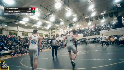 132 lbs 1st Place Match - Riley Sumner, Lafayette Wildwood vs Carson Owens, Seckman