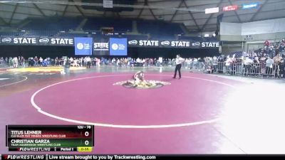 78 lbs 3rd Place Match - Christian Garza, Team Aggression Wrestling Club vs Titus Lehner, Cle Elum Mat Miners Wrestling Club