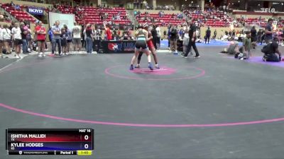 124 lbs Quarterfinal - Ishitha Mallidi, TX vs Kylee Hodges, KS