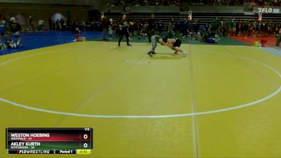 115 lbs Quarterfinals (8 Team) - Weston Hoebing, Westfield vs Akley Kurth, Hutchinson