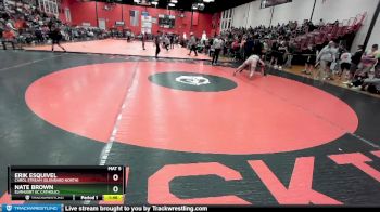 165 lbs Cons. Round 4 - Erik Esquivel, Carol Stream (GLENBARD NORTH) vs Nate Brown, Elmhusrt (IC CATHOLIC)