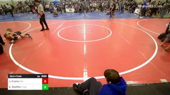 49 lbs Semifinal - James Evans, Bartlesville Wrestling Club vs Kylon Shaffer, Hilldale Youth Wrestling Club