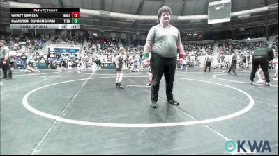 60 lbs Consi Of 16 #2 - Wyatt Garcia, Wagoner Takedown Club vs Cameron Cunningham, Team Guthrie Wrestling