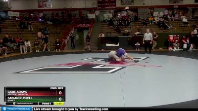 141 lbs Cons. Semi - Gabe Adams, Kentucky Wesleyan vs Sabian Russell, Quincy