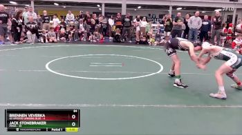 84 lbs Semis (4 Team) - Brennen Veverka, U2 Upstate Uprising Blue vs Jack Stonebraker, POWA