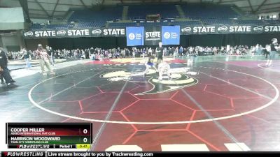 82 lbs Quarterfinal - Harrison Woodward, Twin City Wrestling Club vs Cooper Miller, Askeo International Mat Club