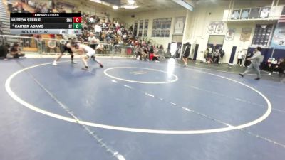 157 lbs 7th Place Match - Hutton Steele, Santa Margarita vs Carter Adams, South Torrance