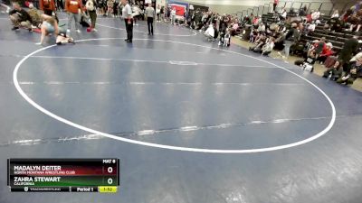 125 lbs Quarterfinal - Zahra Stewart, California vs Madalyn Deiter, North Montana Wrestling Club