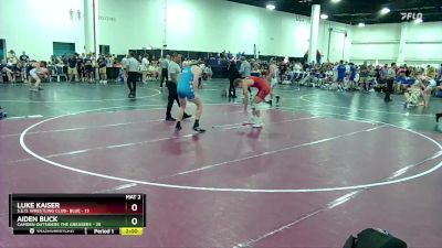 157 lbs Placement (16 Team) - Aiden Buck, Camden Outsiders The Greasers vs Luke Kaiser, S.E.O. Wrestling Club- Blue