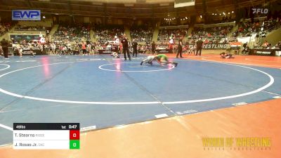 49 lbs Consi Of 8 #2 - Teagan Stearns, Ridge Wrestling Club vs Jose Rosas Jr., OKC Saints Wrestling