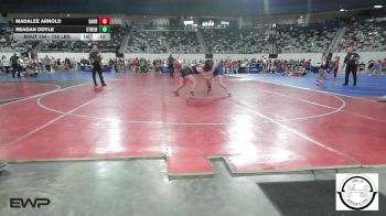 128 lbs Consi Of 16 #2 - Madalee Arnold, Harrah vs Reagan Doyle, Stillwater Lady Pioneers JH