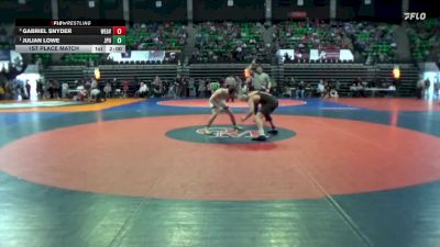 1A-4A 144 1st Place Match - Julian Lowe, St. John Paul II vs Gabriel Snyder, Weaver