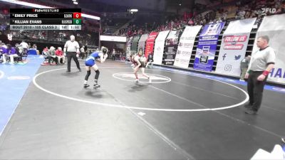 105 Class 2 lbs Champ. Round 1 - Killian Evans, Blue Springs South vs Emily Price, Ozark