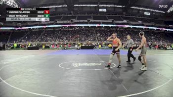 D1-132 lbs 7th Place Match - Beck Yurkunas, Brighton HS vs Hunter Pulawski, Byron Center HS