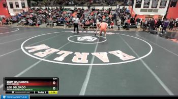 220 lbs Cons. Round 1 - Dom Hargrove, BOLINGBROOK vs Leo Delgado, Arlington Heights (HERSEY)