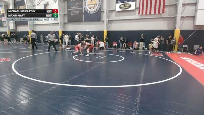 115 lbs 3rd Place - Michael McCarthy, North Middletown vs Maxim Gaft, Montvale