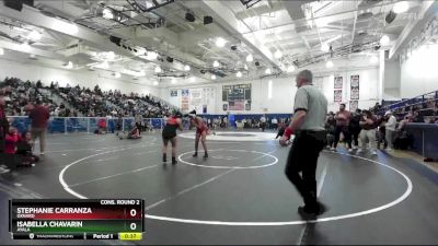 155 lbs Cons. Round 2 - Isabella Chavarin, Ayala vs Stephanie Carranza, Oxnard