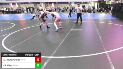 5th - 6th grade - 117 Cons. Round 2 - Luke Hutchinson, Moyer Elite Wrestling vs Gage Uker, Big Game Wrestling Club