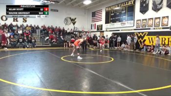 120 lbs Quarterfinal - Allan Scott, HLV, Victor vs Kolton Grotegut, Waukon