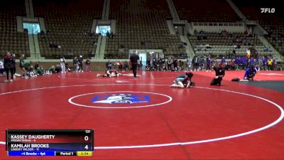 131 lbs Finals (2 Team) - Kassey Daugherty, Presbyterian vs Kamilah Brooks, Lindsey Wilson