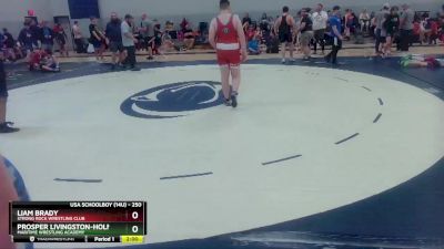 250 lbs Quarterfinal - Liam Brady, Strong Rock Wrestling Club vs Prosper Livingston-Holmes, Maritime Wrestling Academy