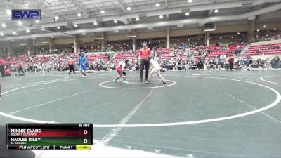 90 lbs Quarterfinal - Hadlee Riley, El Dorado vs Minnie Evans, Ogden`s Outlaws