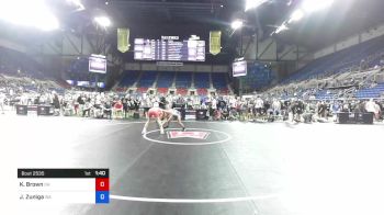 120 lbs Quarters - Karson Brown, Ohio vs Justyce Zuniga, Washington