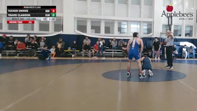 125 lbs Quarterfinal - Tucker Owens, Air Force vs Travis Clawson, Clarion