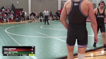 165 lbs Finals (2 Team) - Calvin Huggler, Alma College vs Caleb Zimmerman, Mount Union