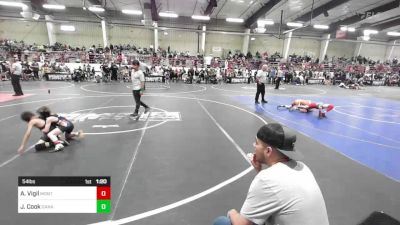 54 lbs Consi Of 4 - Adrain Vigil, Montrose Elite vs Jacey Cook, Ganado WC