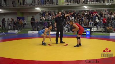 49kg 1st Place Match - Olivia Stein, Schewa WC vs Taranpreet Dhillon, Canadian Mal Wrestling