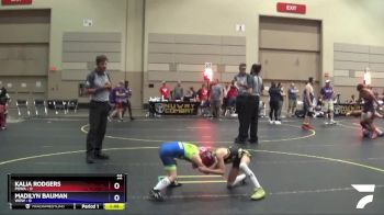 49 lbs Placement Matches (8 Team) - Kalia Rodgers, POWA vs Madilyn Bauman, WOW