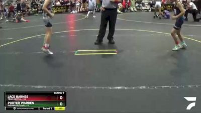 75 lbs Round 1 (6 Team) - Jace Barnes, Team Gotcha vs Porter Warren, Indiana Outlaws