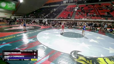 130 lbs Quarterfinal - Sienna Mickelson, Alaska vs Isabella Casprowitz, Nevada