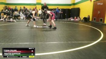 115 lbs Quarterfinal - Tyson Collins, James Island Youth Wrestling vs Preston Bartolini, Carolina Reapers