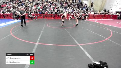 138 lbs Quarterfinal - Zachary Robinson, Holliston vs Sidney Tildsley, Shawsheen