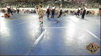45 lbs Consi Of 4 - Dawson Sherrin, Bridge Creek Youth Wrestling vs Braxley B Harjo, Chieftain Wrestling Club