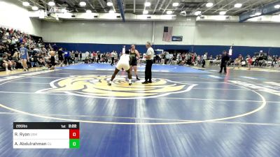 285 lbs Quarterfinal - Roark Ryan, Southern Maine vs Abbas Abdulrahman, Castleton