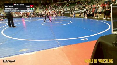 105 lbs Round Of 16 - Abel Rusk, South Central Punisher Wrestling Club vs Braxton Bagby, Moen Wrestling Academy