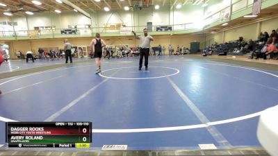 105-110 lbs Quarterfinal - Dagger Rooks, Webb City Youth Wrestling vs Avery Roland, Unaffiliated