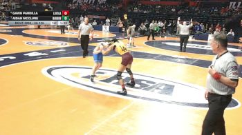 3A 126 lbs Cons. Round 3 - Aidan McClure, Aurora (Marmion Academy) vs Gavin Pardilla, Wilmette (Loyola Academy)