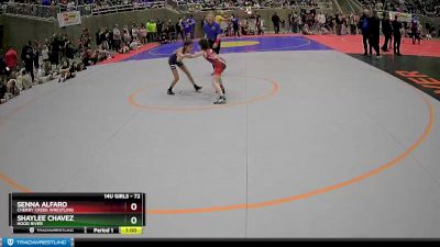 72 lbs Round 2 - Senna Alfaro, Cherry Creek Wrestling vs Shaylee Chavez, Hood River