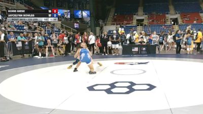 125 lbs Cons. Rd Of 64 - Korie Giese, Washington vs Jaycelynn Bowles, Wyoming