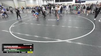 110 lbs Quarterfinal - Abigail Gindele, Pursuit Wrestling Minnesota vs Madison Heinzer, Daniel Cormier Wrestling Club