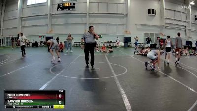 110 lbs Finals (2 Team) - Sawyer Breslin, Full Circle vs Nico Lomonte, CRWC