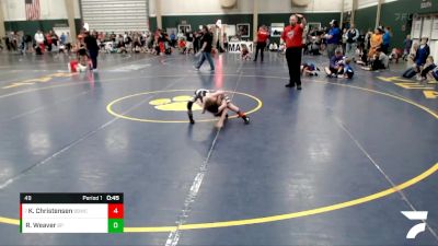 49 lbs Cons. Round 3 - Kasen Christensen, Broken Bow Wrestling Club vs Ronan Weaver, FoxFit