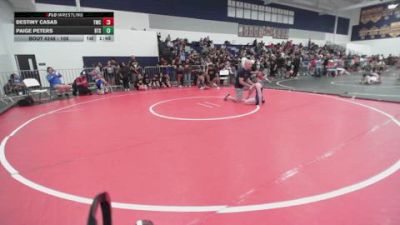 105 lbs Semifinal - Paige Peters, Beat The Streets-Oxnard vs Destiny Casas, Threshold Wrestling Club
