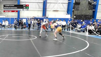 184 lbs Champ. Round 1 - Caden Stout, Coast Guard vs Nicholas Baccala, Western New England