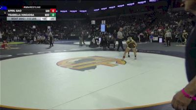 115 lbs Consi Of 16 #2 - April Gao, Saint Francis (CC) vs Ysabella Hinojosa, Northview (SS)